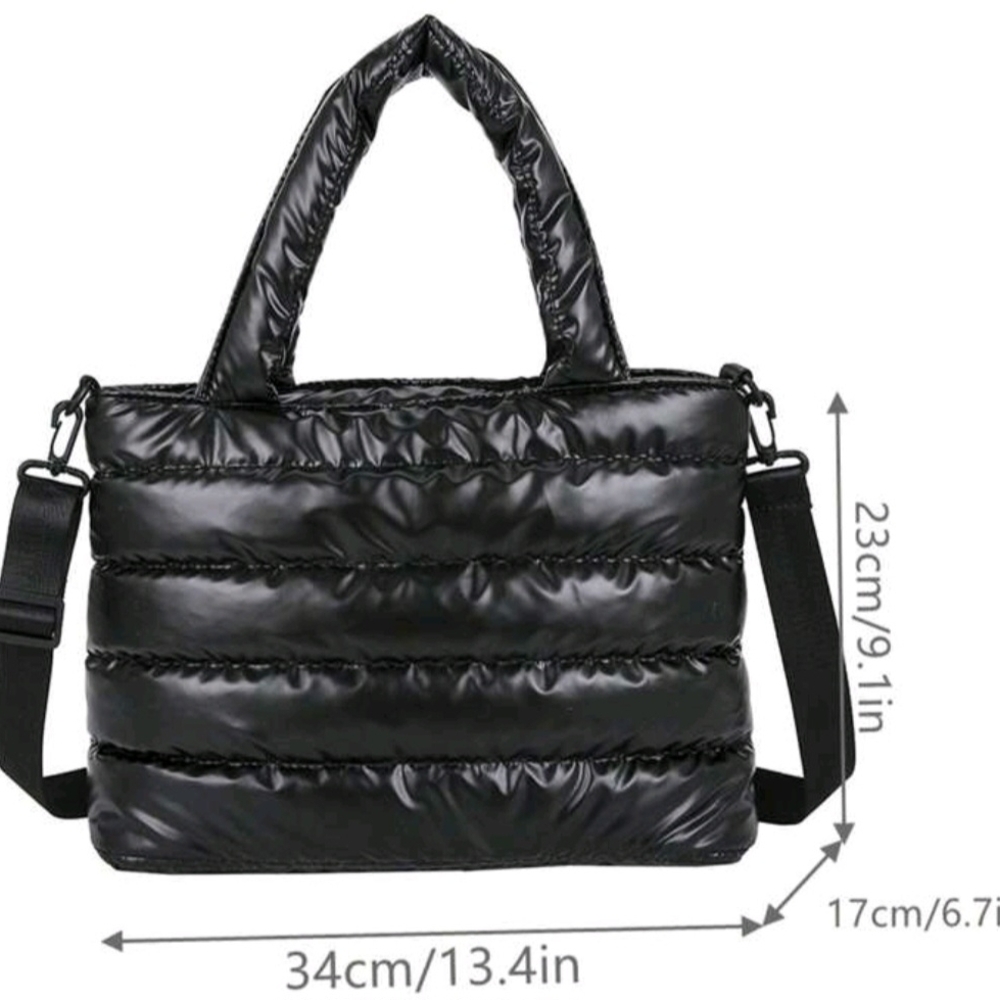Black Puffer Purse - Picture 2 of 9
